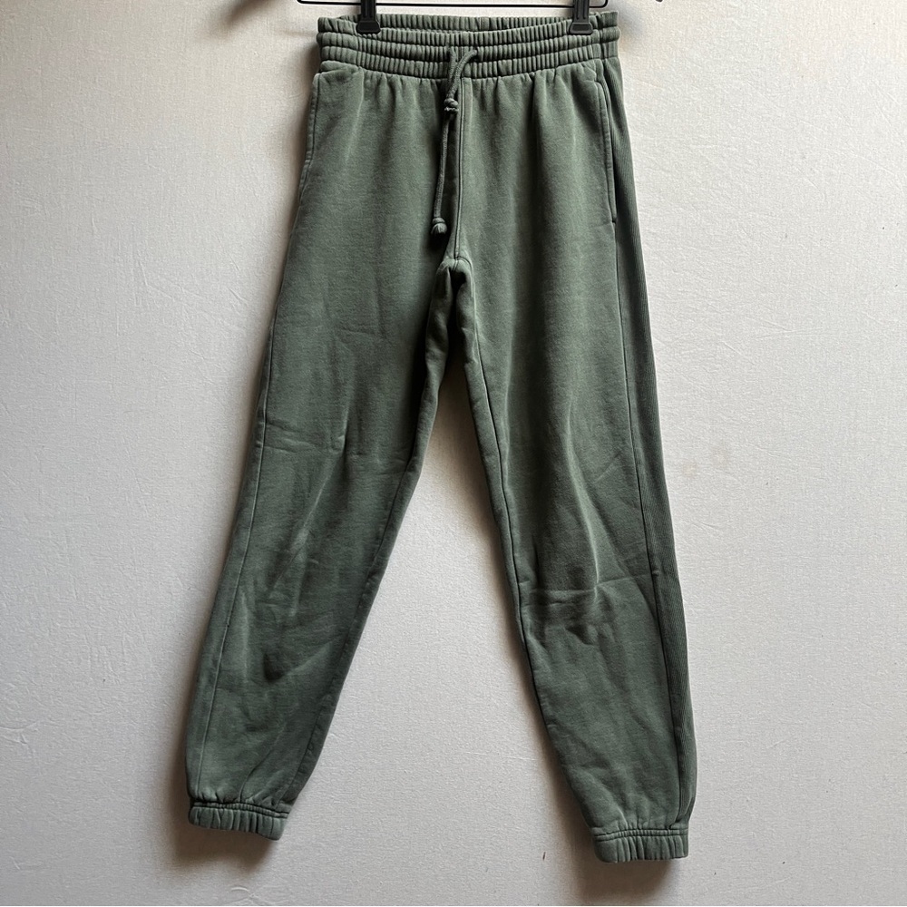 TNA Aritzia Green Jogger Drawstring Pants Sz XXS